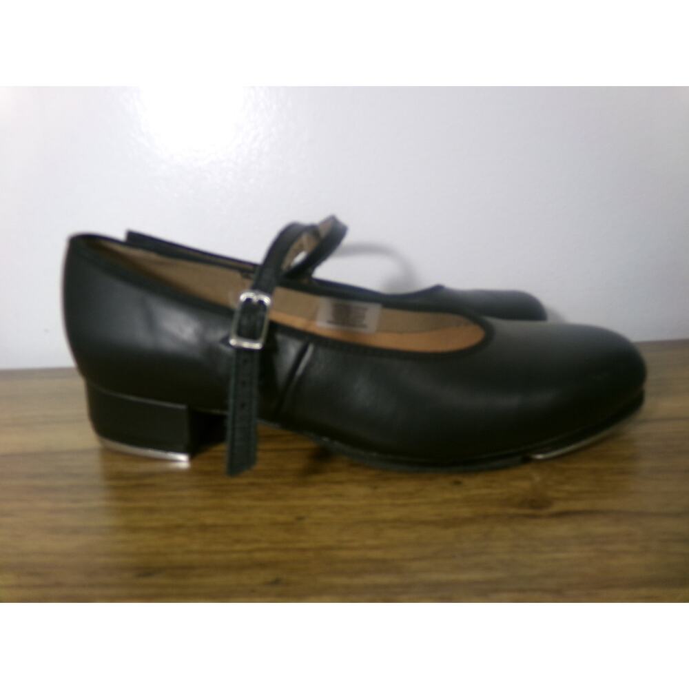 Dance Tap Shoes Bloch Adult 8M Mary Jane Leather Buckle Black Gently Used